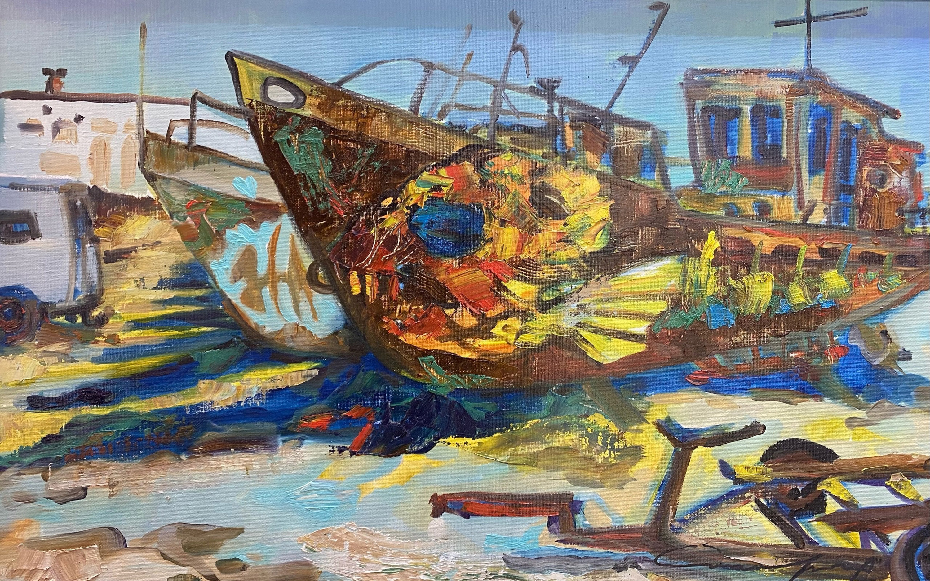 Корабли в порту Ольхон