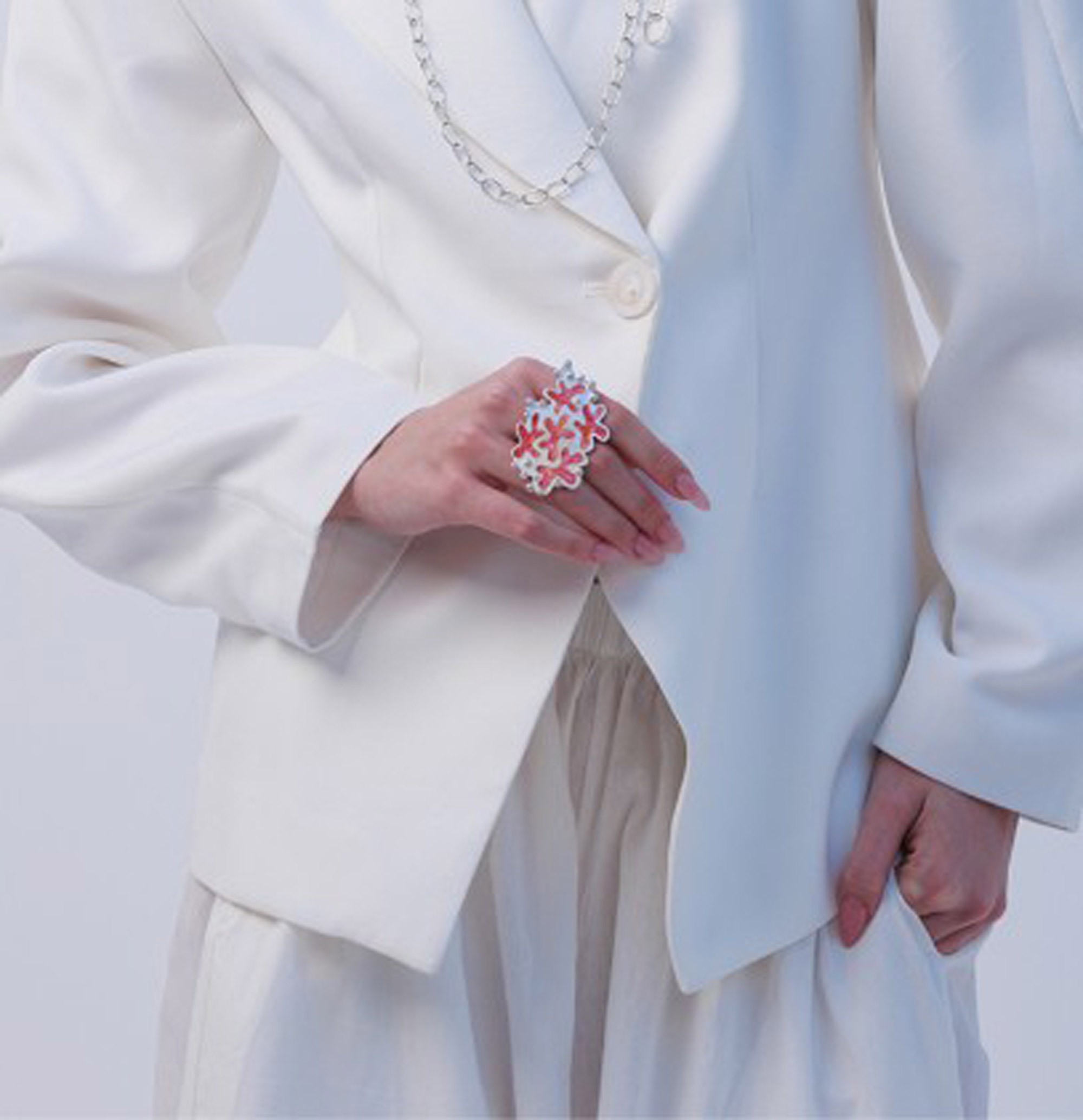 Кольцо Валериана с горячей эмалью