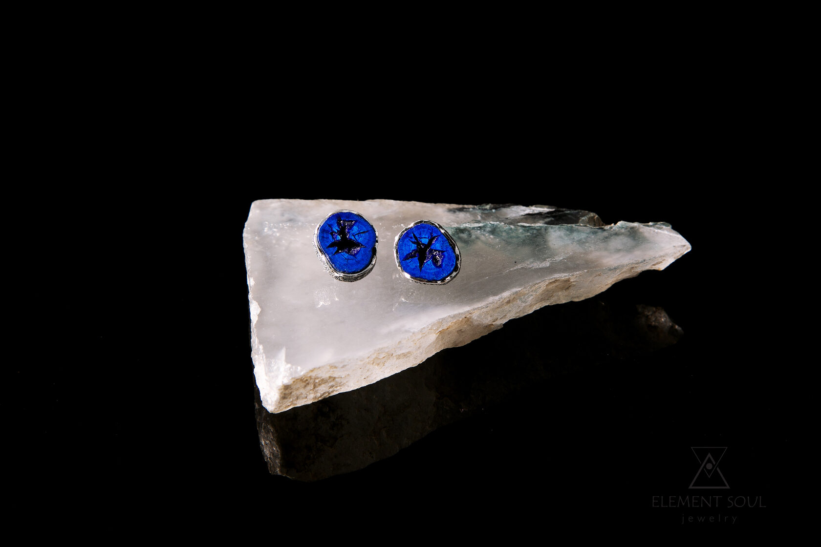 Серьги-пусеты "Инферно"