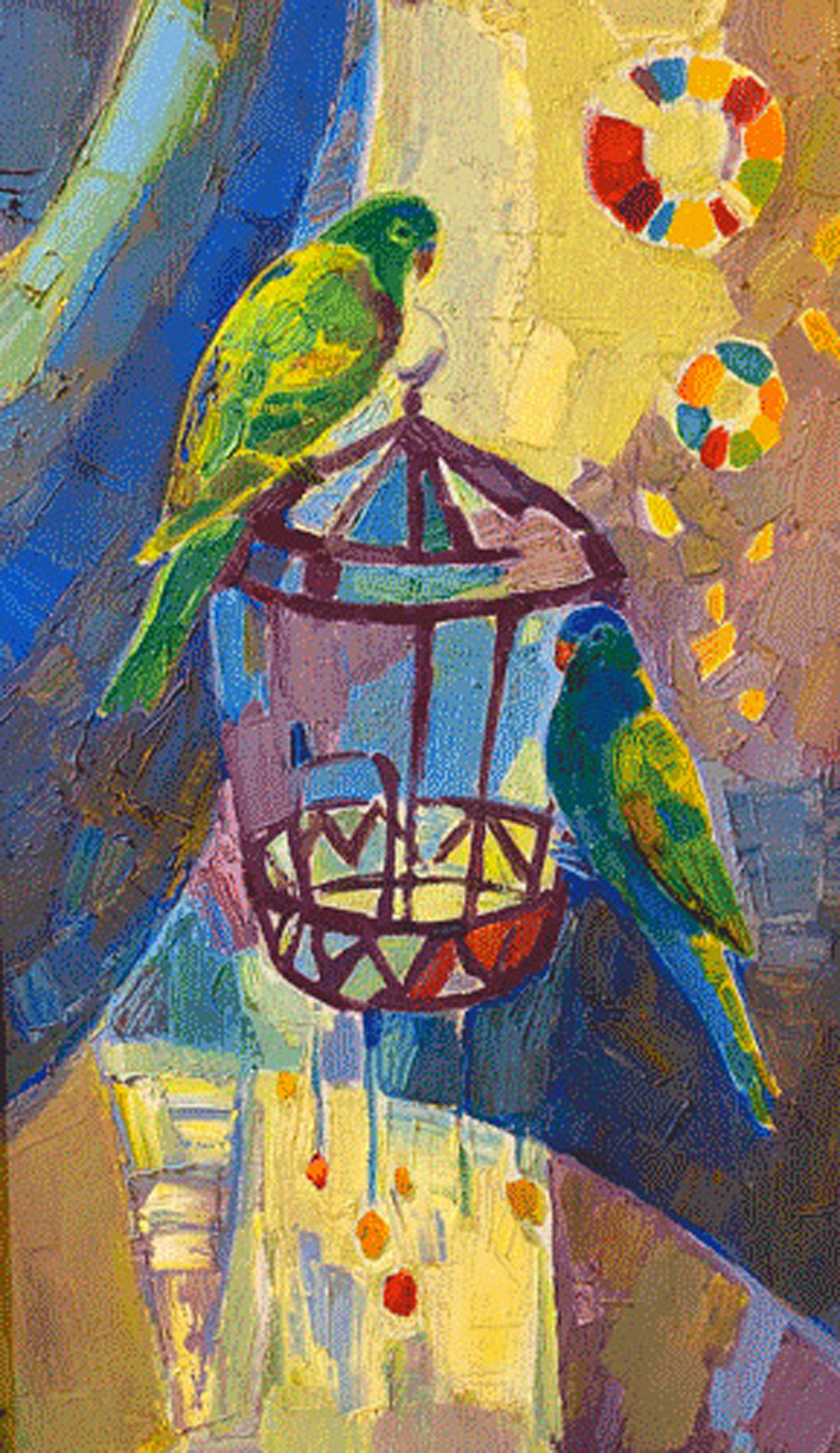 Волнистые попугайчики