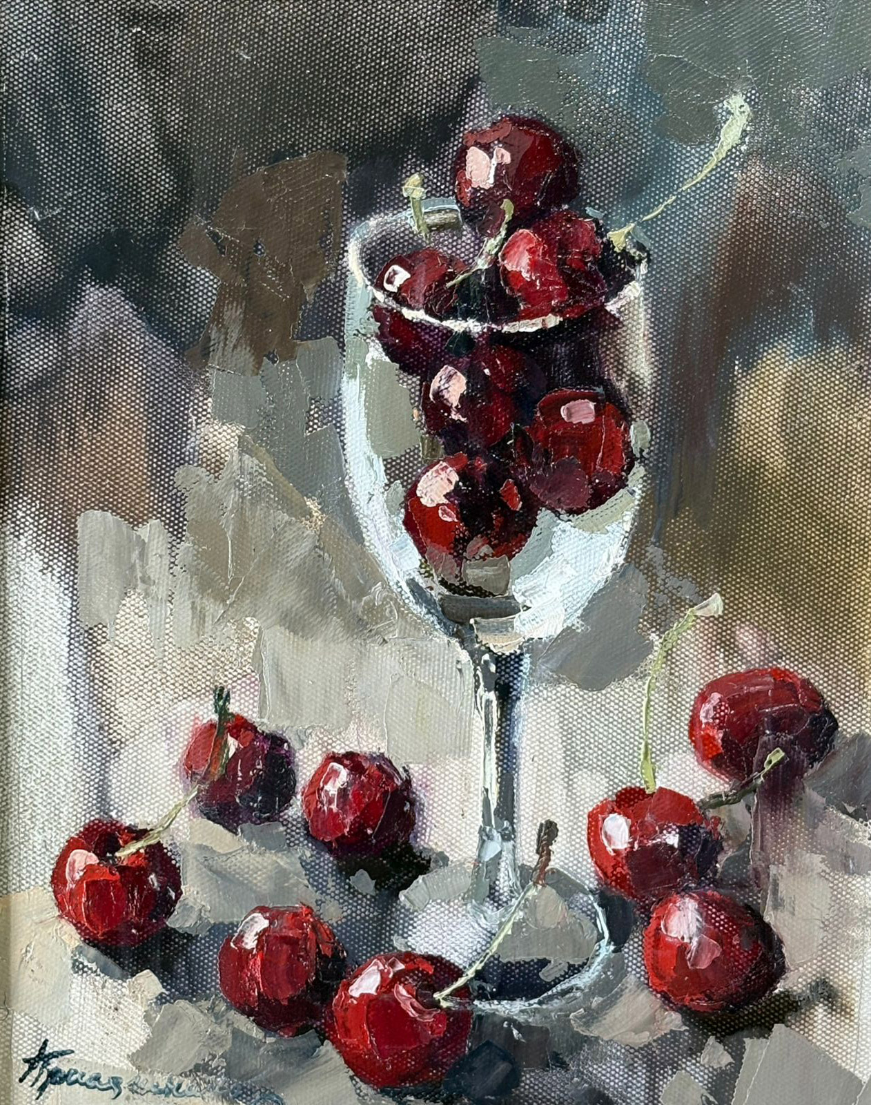 Черешня в бокале