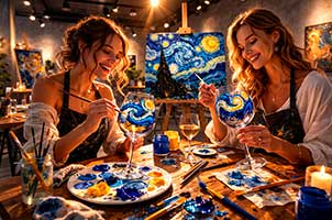 Мастер-класс по росписи бокалов