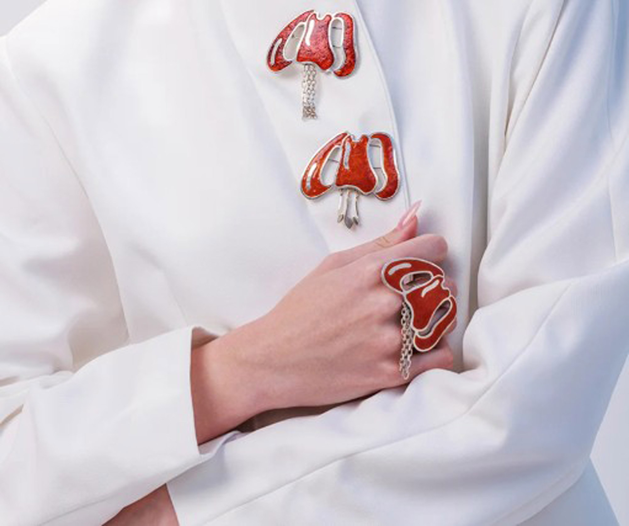 Кольцо Саранка с горячей эмалью